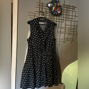 Black/white polka dot dress